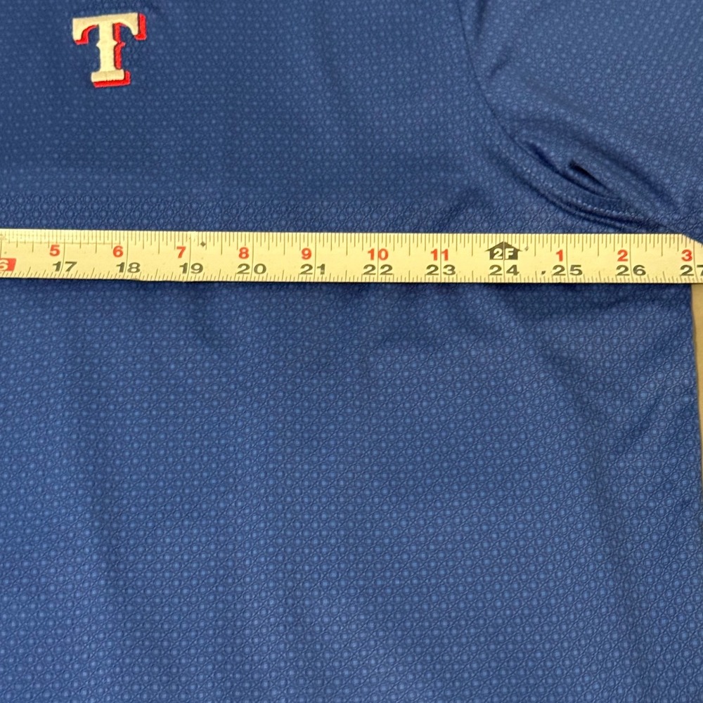 Peter Millar Texas Rangers MLB Polo Shirt Mens XXL Blue‎ Summer Comfort MCEK02SB - Picture 5 of 8